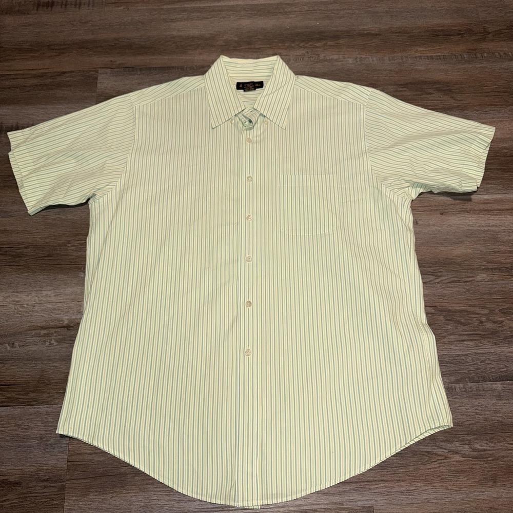 Brooks Brothers Shirt Mens Large Striped Casual Button-Down Short Sleeve P